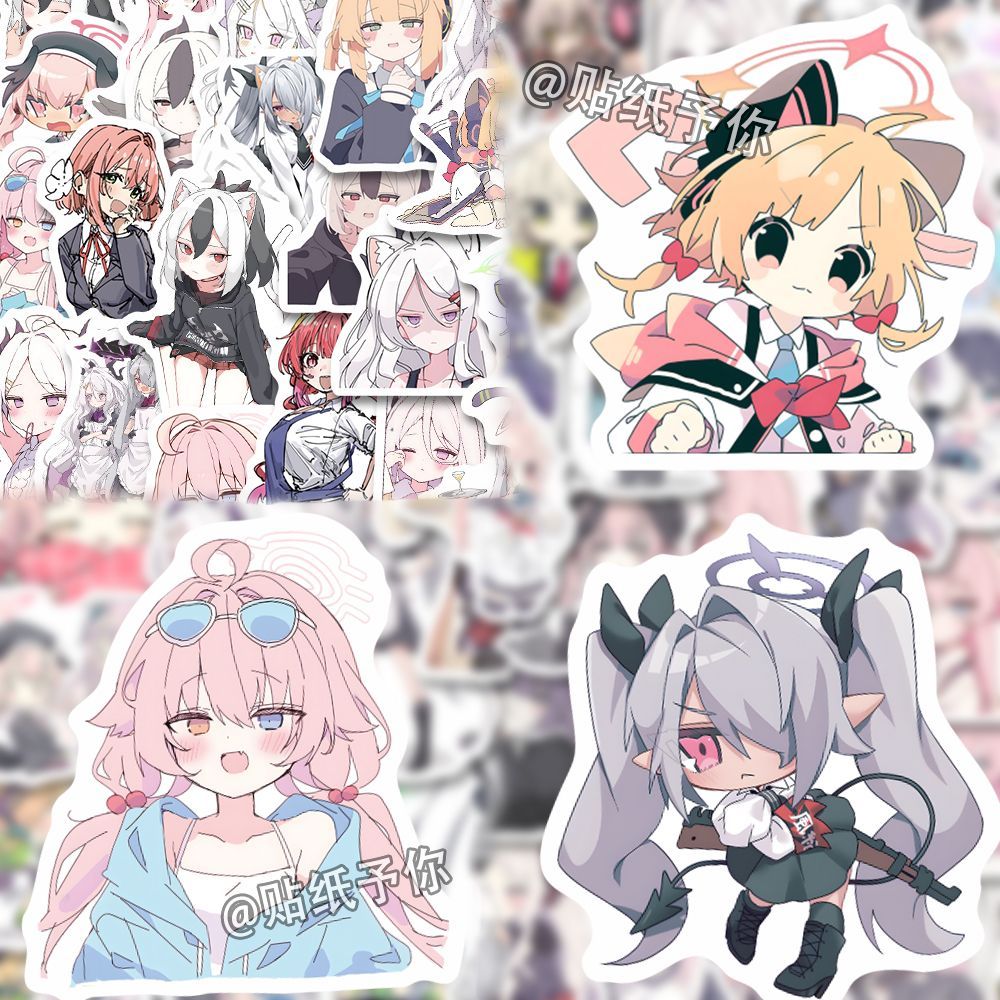 Laptop Accessories Girls - 防水ブルーアーカイブステッカー,デカール,ブルーアーカイブ,サンダルボート,女の子,ラップトップ,ギター,電話,荷物,落書き,車,110個