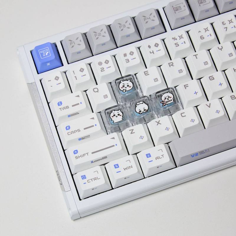 Laptop Accessories Cute - Chiikawa 4 個手作り透明 PC バックライト付きパーソナライズされたキーキャップメカニカルキーボードゲーマー用カスタム装飾キーキャップ