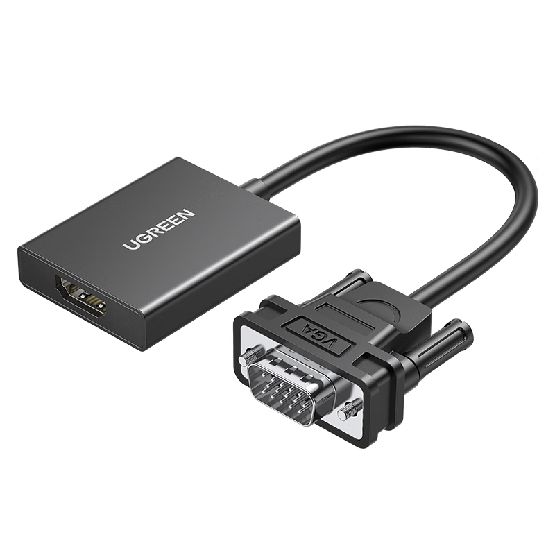Hdmi Vga Adapter - UGREEN HD-MI to VGA アダプター コネクター（メス-オス）3.5mmオーディオジャック付き