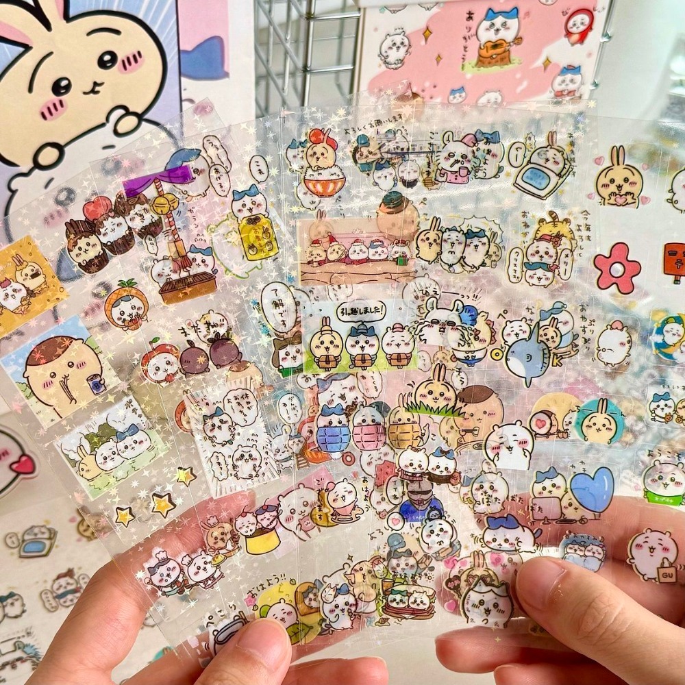 Laptop Accessories Cute - 30枚入り ちいかわレーザーステッカー 漫画防水ステッカー かわいいDIYスクラップブックデコレーションステッカー 携帯電話、ノートパソコン、手帳、おもちゃ用