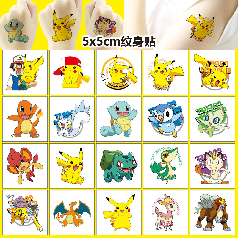 Laptop Accessories Cute - 5*5 センチメートル 20 個ポケモンピカチュウタトゥーステッカー子供の報酬ステッカーパックかわいいピカチュウラップトップスキンステッカー
