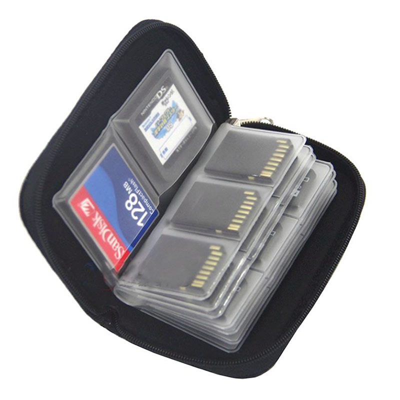 Laptop Accessories Travel Case - 22 in 1 ゲームメモリカード収納バッグキャリングケースホルダー CF/SD/Micro SD/SDHC/MS/DS