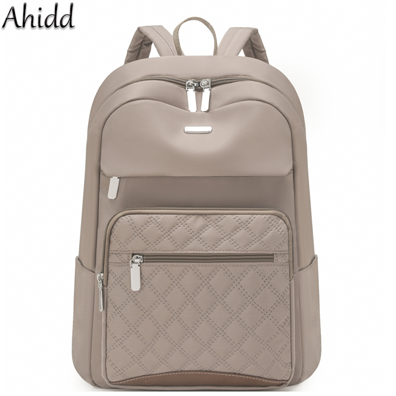 ファッションチェック柄通勤デイパック女性防水ナイロンバックパ - Laptop Accessories Travel Case のレビューと価格
