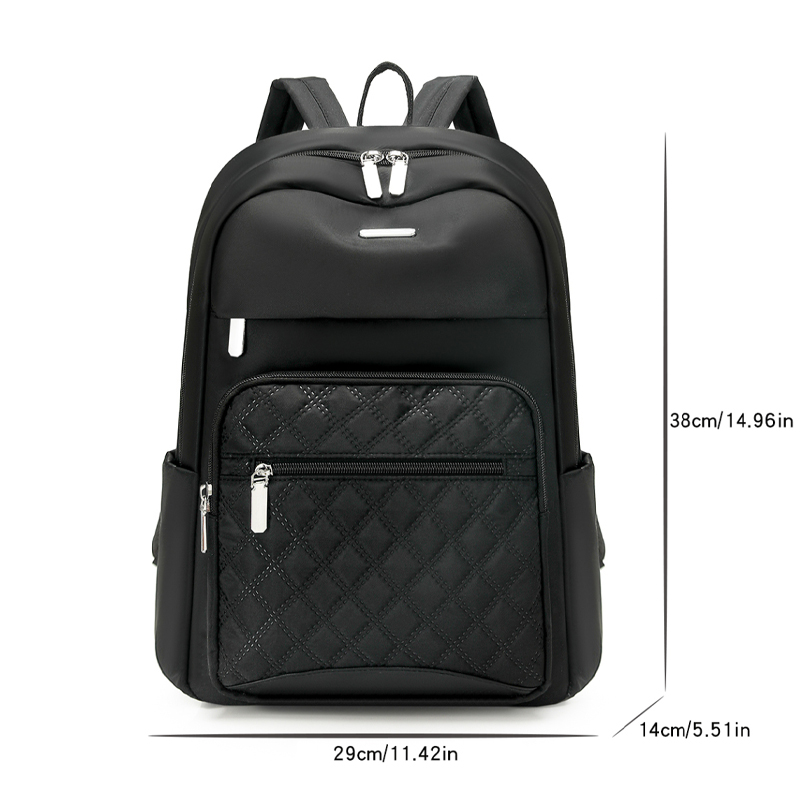 ファッションチェック柄通勤デイパック女性防水ナイロンバックパ - Laptop Accessories Travel Case のレビューと価格