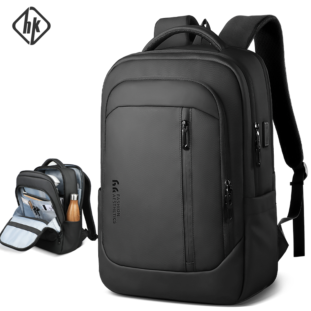 HK新デザイン旅行バックパック メンズ 大型ビジネスバックパ - Laptop Accessories Travel Case のレビューと価格