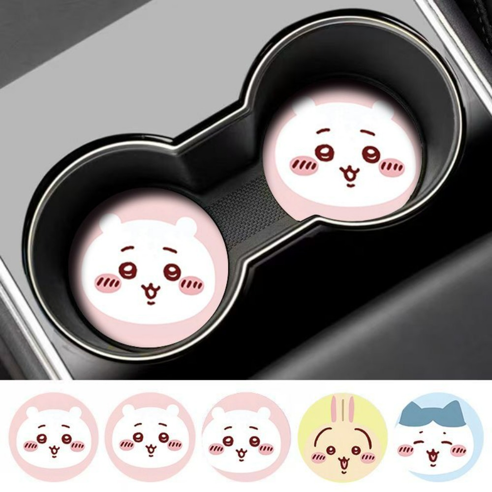 2個入り ちいかわ 車用滑り止めカップマット 可愛い漫画風車 - Laptop Accessories Cute のレビューと価格