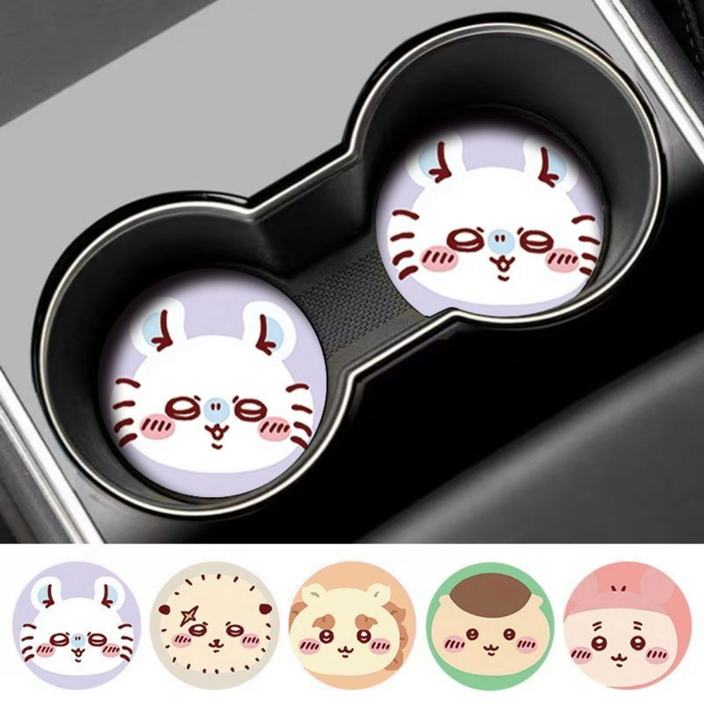 2個入り ちいかわ 車用滑り止めカップマット 可愛い漫画風車 - Laptop Accessories Cute のレビューと価格