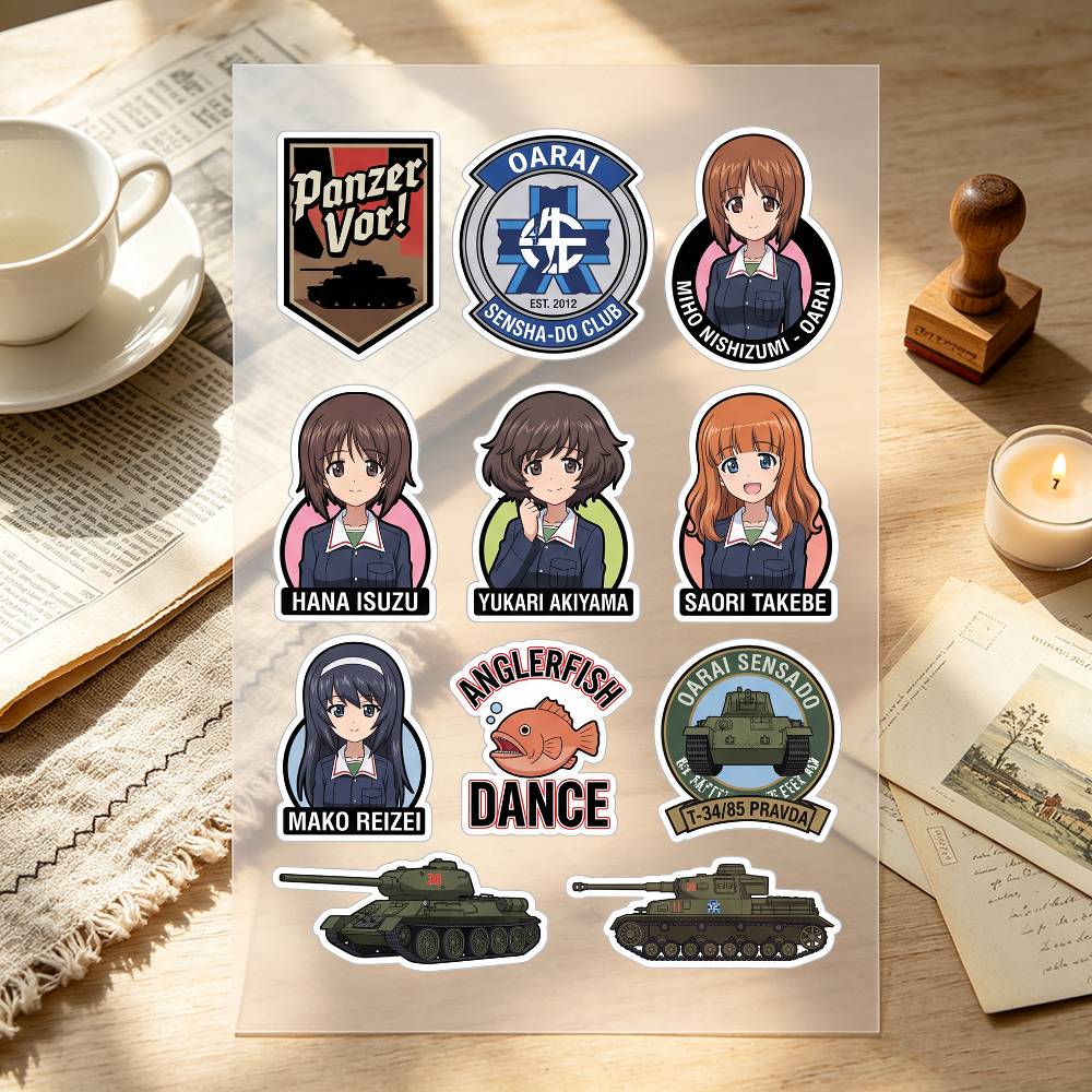 アニメガールズアンズパンツァーバイクステッカー車体ビニールス - Laptop Accessories Girls のレビューと価格