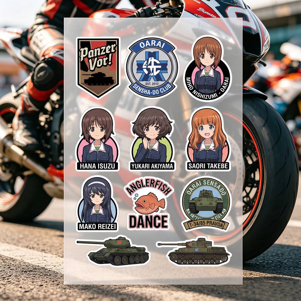 アニメガールズアンズパンツァーバイクステッカー車体ビニールス - Laptop Accessories Girls のレビューと価格