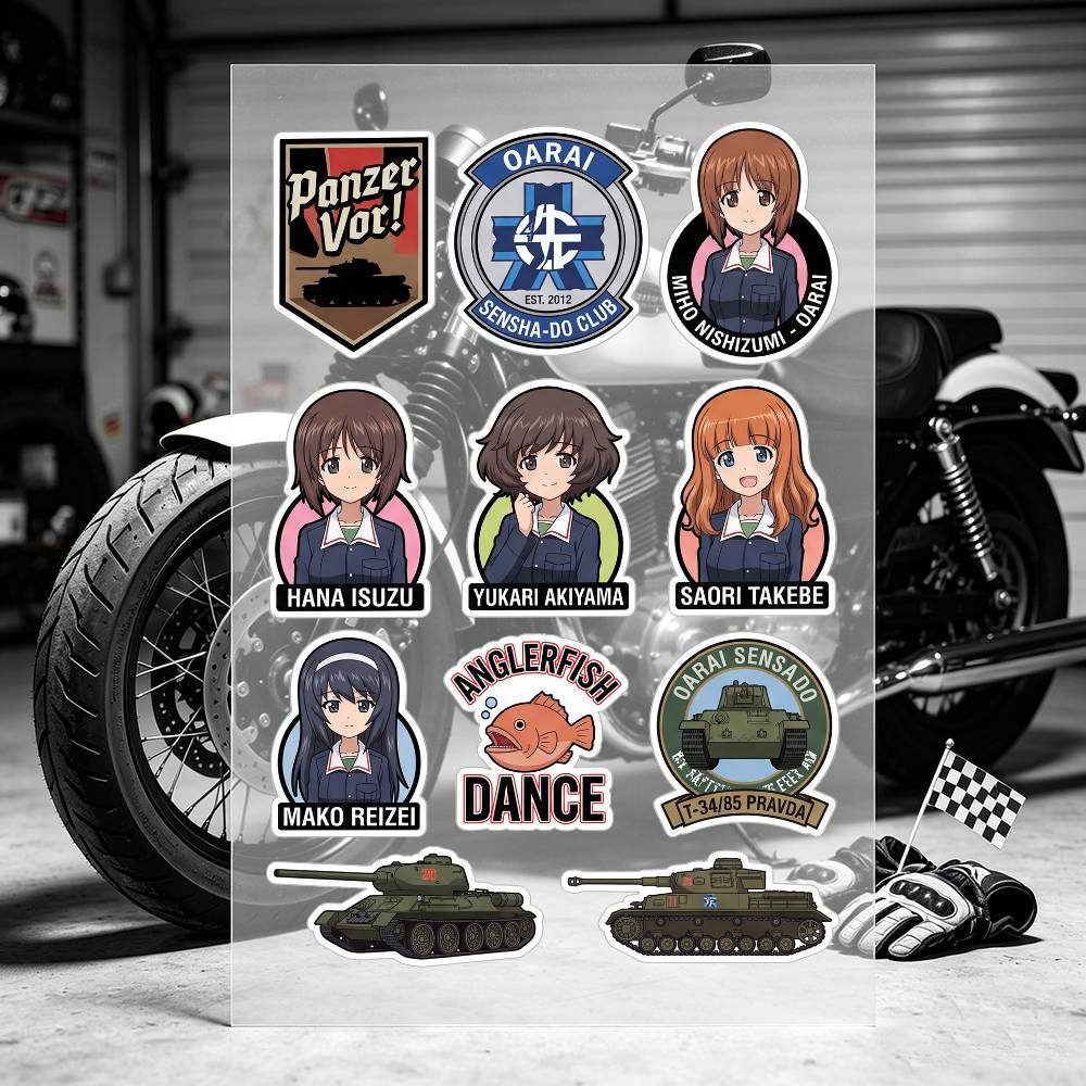 アニメガールズアンズパンツァーバイクステッカー車体ビニールス - Laptop Accessories Girls のレビューと価格
