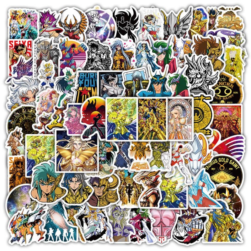 101 個聖闘士星矢アニメステッカー漫画キャラクター DIY - Laptop Accessories Toy のレビューと価格
