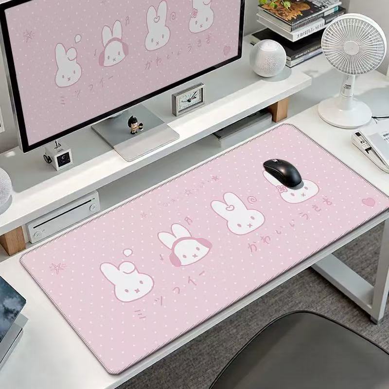 かわいいミッフィーうさぎの大型マウスパッド、カワイイバニーヘ - Keyboard Laptop Accessories のレビューと価格