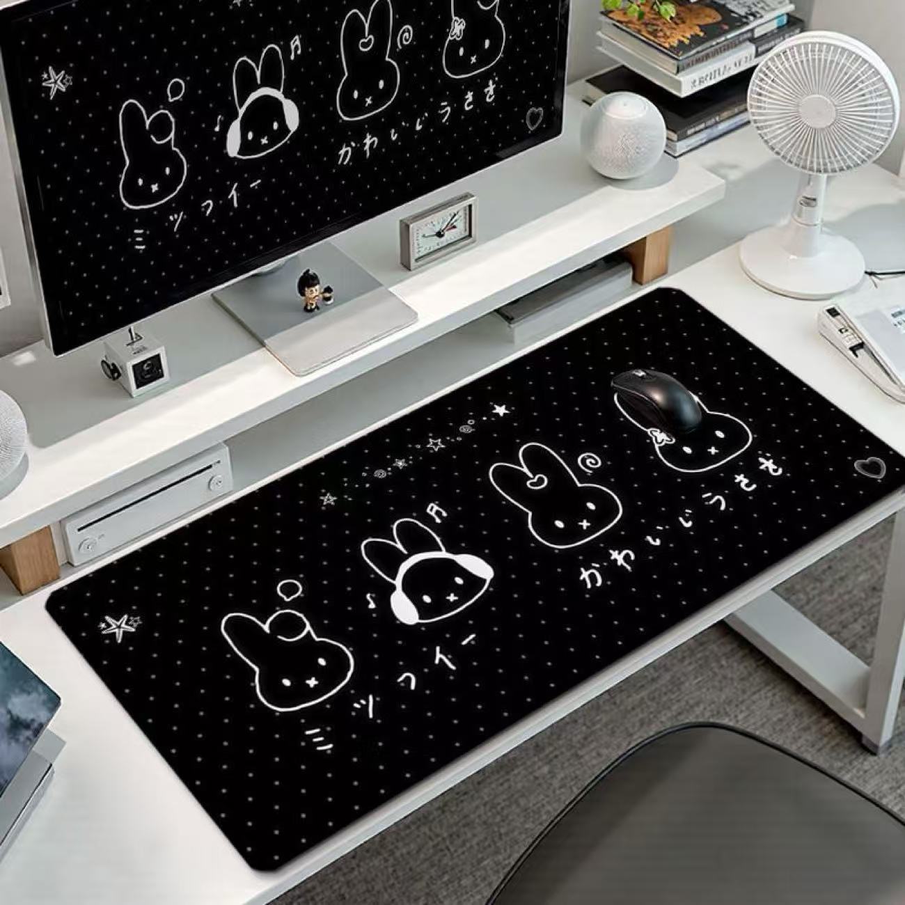 かわいいミッフィーうさぎの大型マウスパッド、カワイイバニーヘ - Keyboard Laptop Accessories のレビューと価格