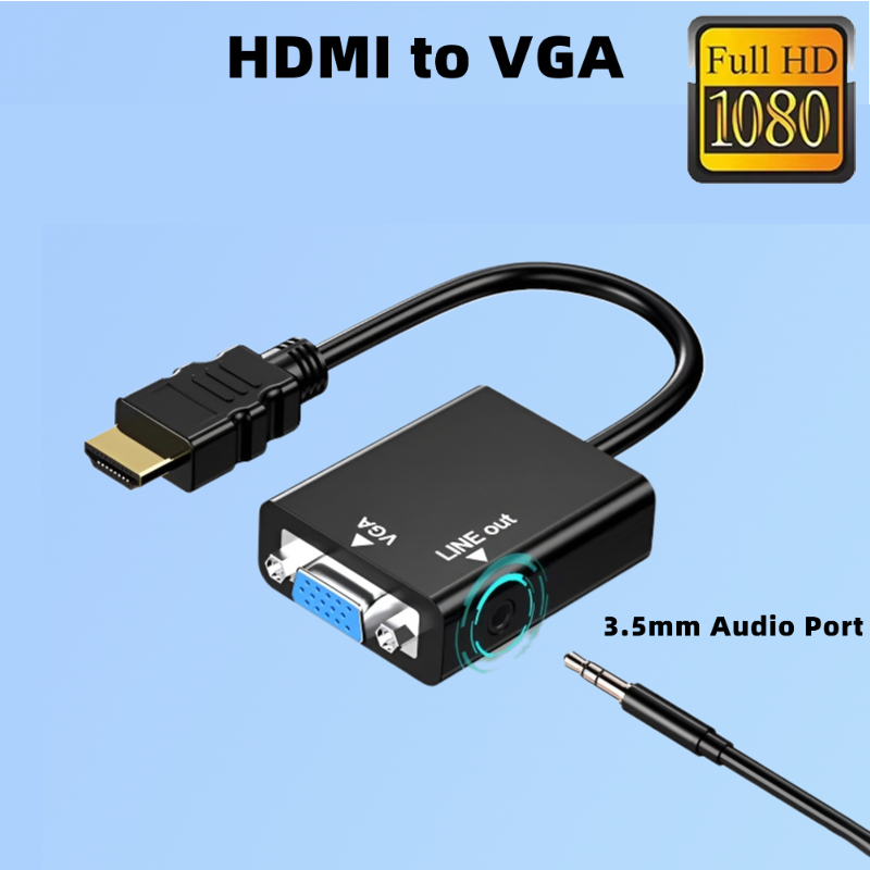 HDMI対応 VGA変換アダプター 音声出力付き HDMIオ - Hdmi Vga Adapter のレビューと価格