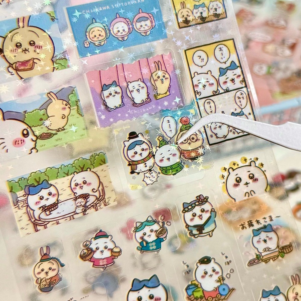 30枚入り ちいかわレーザーステッカー 漫画防水ステッカー  - Laptop Accessories Cute のレビューと価格
